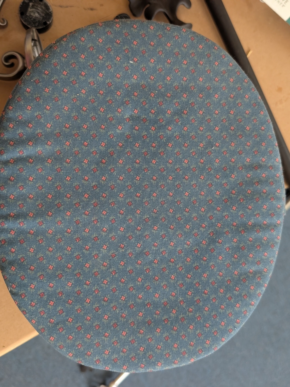 Patterned Round Storage Box - Blue - Picture 2 of 5